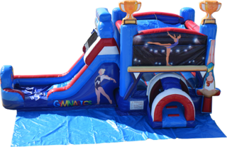 Gymnastics Bounce House Slide Combo